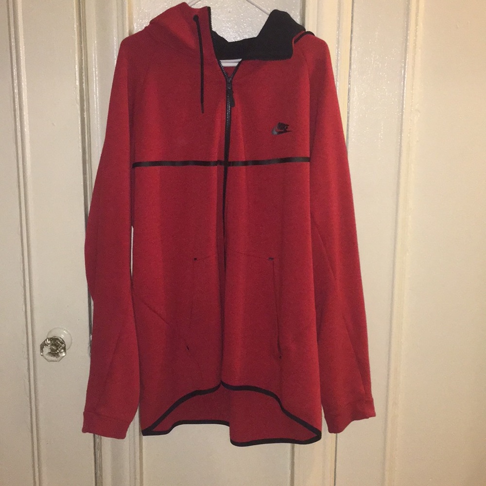 Nike Tech Fleece Full Zip Sweater Red